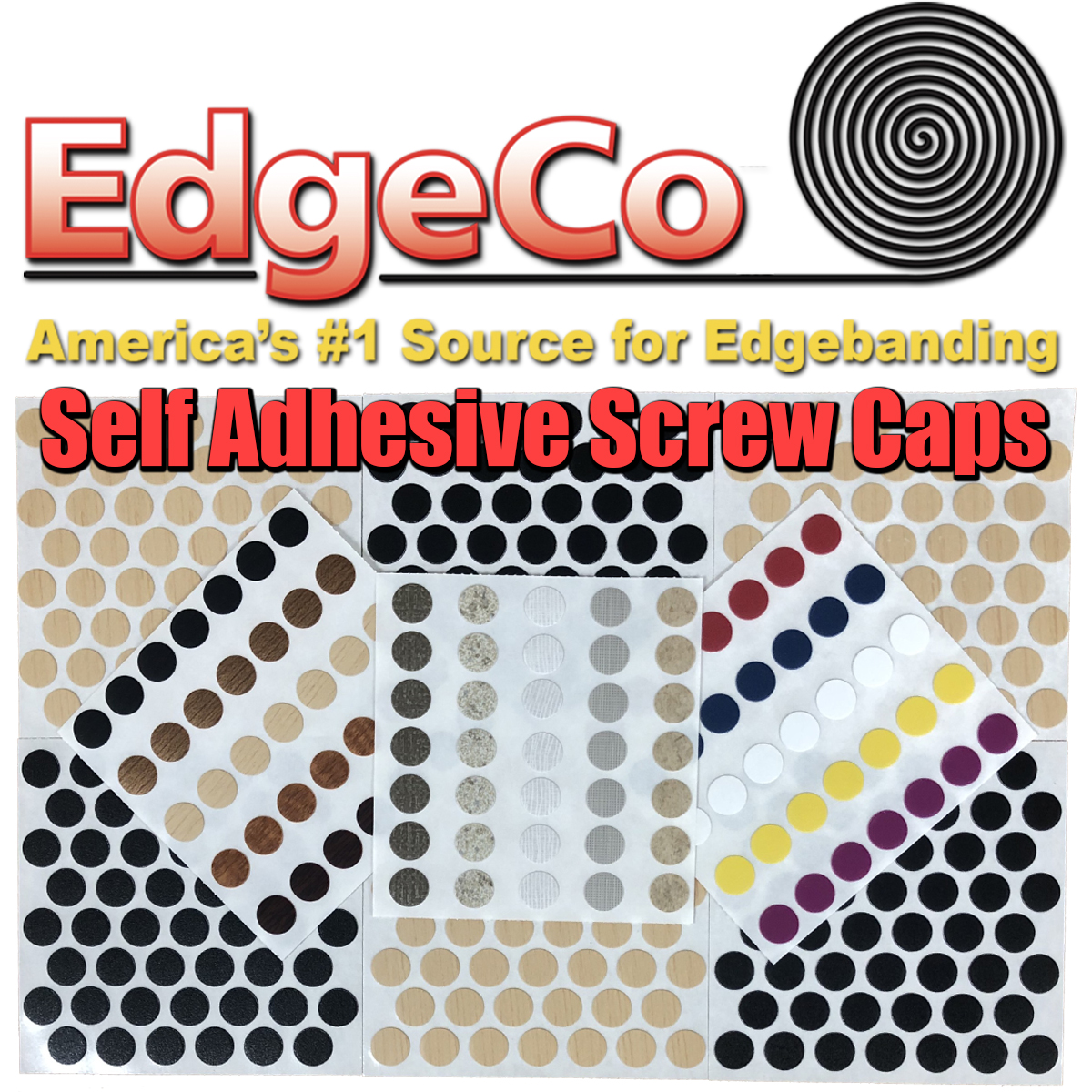 Arauco Screw Cover Self Adhesive Caps - EdgeCo, Inc.EdgeCo, Inc.